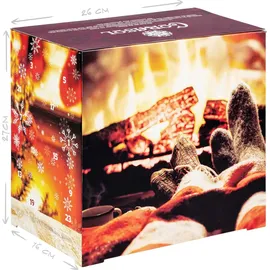 Corasol Premium Tee Adventskalender für Paare mit 2 x 24 fruchtigen Teemischungen im Pyramidenbeutel und Spruchkärtchen (178 g)