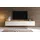 veneti P & B Lowboard D180 180x30x33 cm Weiß Hochglanz/Eiche Holzwerkstoff