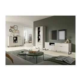 VCM Highboard Noida 150 x 112 x 37 cm Kaschmir / Schwarz