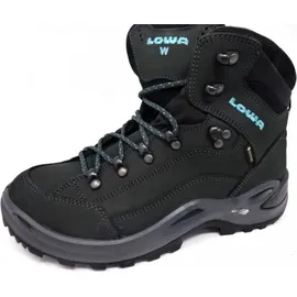 Lowa Renegade GTX Mid Damen Wide asphalt/türkis 37