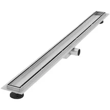 luxebath Duschrinne 100cm 2in1, befliesbar, Extra flach, Edelstahl, Silber,