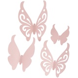 HEITMANN DECO Papier-Schmetterlinge - Rosa - in verschiedenen Größen - zum dekorieren - zum basteln - Frühlings-Dekoration
