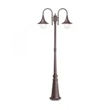 Ideal Lux Cima Außen-Wegelampe 2-flammig Kaffee