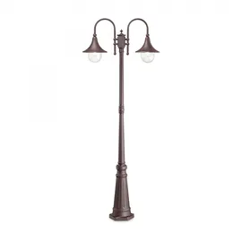 Ideal Lux Cima Außen-Wegelampe 2-flammig Kaffee