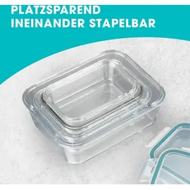 GOURMETmaxx Klick-it Frischhaltedose grün 1,05 l 4-teiliges Set