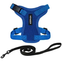 Best Pet Supplies Voyager Step-in Lock Katzengeschirr und reflektierende Katzenleine mit Neoprengriff by Best Pet Supplies - Unterstützt kleine, mittelgroße und große Katzenrassen, Königsblau, size S - 1,5 m
