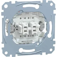 Merten MEG3153-0000 Doppeltaster-Einsatz, 1 Schließer 1-polig 10A AC250V