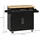 Homcom Küchenwagen Schwarz, Holzwerkstoff, 40x89x109 cm, Esszimmer, Servierwagen