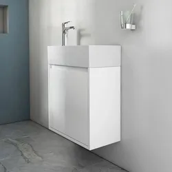 Megabad Megabad Pure 2.0 Unterschrank für Gäste-WC Kombination Hahnloch links, Badmöbel,
