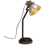 vidaXL Schreibtischlampe 25 W Vintage-Silber 18x18x60 cm E27