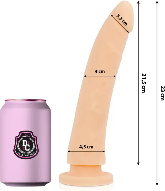 DELTA CLUB - TOYS NATÜRLICHER DILDO AUS MEDIZINISCHEM SILIKON 23 CM -O- 4.5 CM