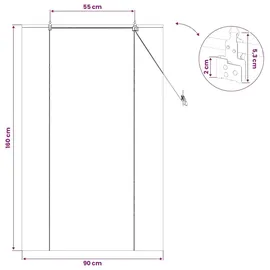 vidaXL Rollo Natur 90 x 160 cm Bambus/braun