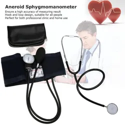 Aneroid-Blutdruckmessgerät-Manschettenset Oberarm-Blutdruckstethoskop mit Reißverschlusstasche für Erwachsene