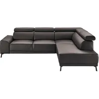 Candy 3C Candy Ecksofa »Greve B/T/H: 249/209/79 cm L-Form«, wahlweise mit motorischem Sitzvorzug, manuelle Kopfteilverstellung braun