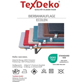 TexDeko Bankauflage 220 x 25 x 4 cm grau 1 St.