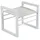 Brafab Gartenhocker Vevi aus Aluminium, modern, weiß, für draußen, rechteckig, Marke Brafab