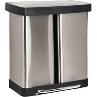 Beliani Ecosort, Abfalleimer, Silber