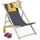 Relaxdays Campingstuhl Relaxliege Dunkelgrau