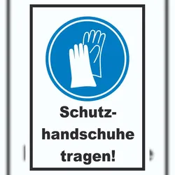 Schutzhandschuhe tragen Schild  A0 (841x1189mm)