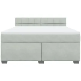 vidaXL Boxspringbett 180 x 200 cm Hellgrau
