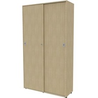 Quadrifoglio Schiebetürenschrank Idea, Holz, abschließbar, 120 x 214 x 43cm, eiche