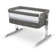 Bebeconfort Calidoo, 2-in-1 Beistellbett Baby & Stubenwagen, 0–6 Monate (0–9 kg), verstellbarer Co-Sleeper, 5 Höhen, große gepolsterte Matratze, Seiten aus Netz, faltbare Seite, Gray Mist