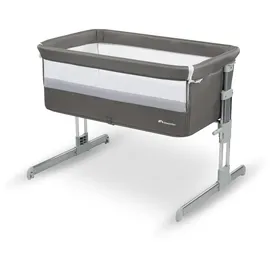 Bebeconfort Calidoo, 2-in-1 Beistellbett Baby & Stubenwagen, 0–6 Monate (0–9 kg), verstellbarer Co-Sleeper, 5 Höhen, große gepolsterte Matratze, Seiten aus Netz, faltbare Seite, Gray Mist