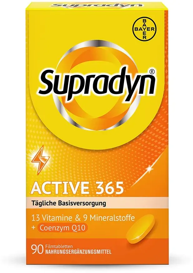 Supradyn® Active 365 Filmtabletten Multivitaminpräparat für die tägliche Versorgung mit Vitaminen und Mineralstoffen 90 St 90 St Filmtabletten