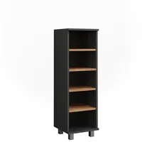 Vichy Vichy, Regal, Midischrank Ilias, Anthrazit/Goldkraft Eiche, 30.2 x