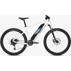 E-Mountainbike Hardtail 27,5 Zoll Rockrider E-ST 100 weiss/blau L