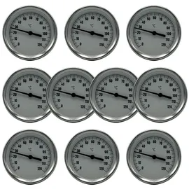 feueranker® Bimetall Thermometer Zeigerthermometer 0-120°C Tauchhülse