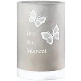 Gilde Weinkühler Lebe den Moment aus Zement von GILDE - Geschenkidee Schmetterling