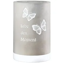 Gilde Weinkühler Lebe den Moment aus Zement von GILDE - Geschenkidee Schmetterling
