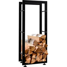 CLP Kaminholzständer Keri V2 Metall 25 x 40 x 100 cm Schwarz