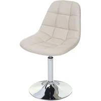 Mendler 2er-Set Esszimmerstuhl HWC-A60, Stuhl Drehstuhl, Chrom ~ Kunstleder