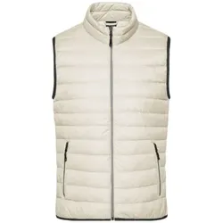 Herren Daunen Steppweste JN1138, weiß, Größe 3XL - weiss - 3XL