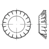 Industrial Quality Supplies DIN 6798 Fächerscheibe, FST V 5,3