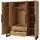 masseno Drehtürenschrank HALLETTA 191 x 210 x 60 cm Braun
