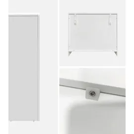 sweeek Organisches Sideboard mit 4 Fächern weiß 90cm - Weiß - Weiß