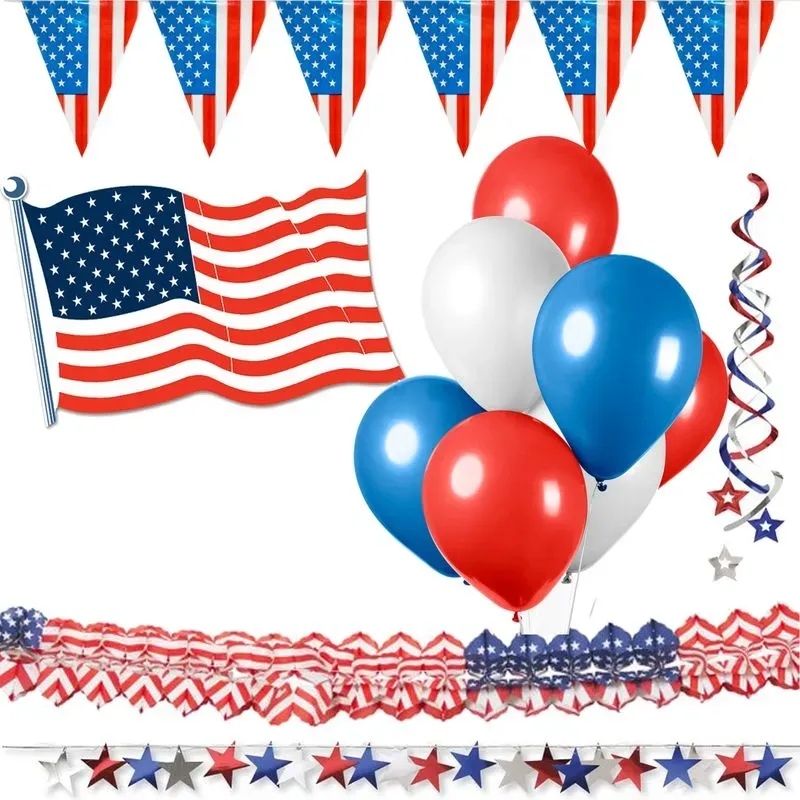 USA Party Deko Set Partyartikel zur Amerika Motto Party