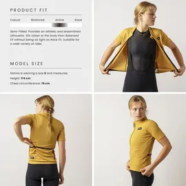 GripGrab EXPLR Merinotech Kurzarmtrikot senfgelb / S