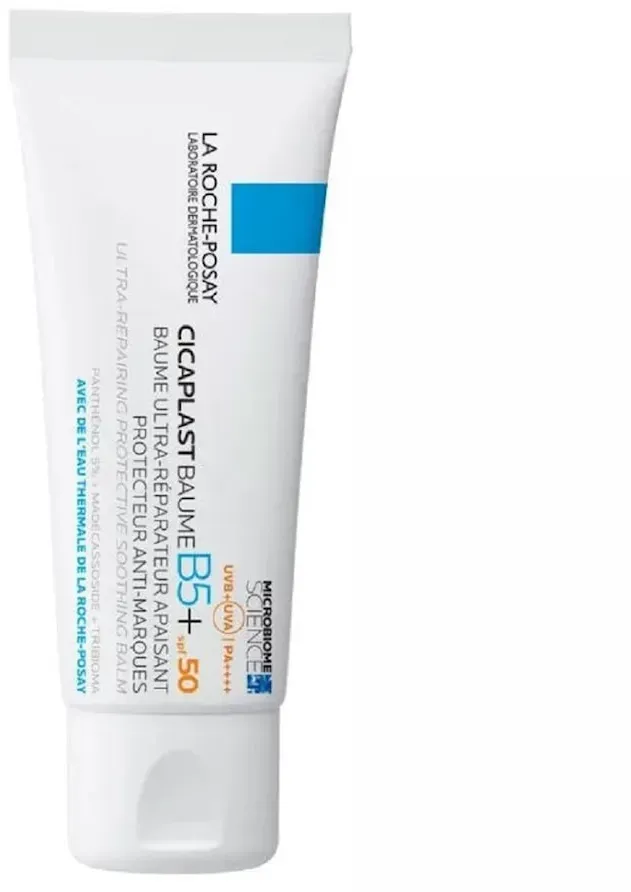 La Roche-Posay Cicaplast Baume B5+ LSF 50: Hautberuhigender und regenerierender Wundbalsam mit Lichtschutzfaktor 50 Wundheilung 40 ml Weiss