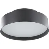 Beliani LED Deckenlampe MOEI Metall Schwarz