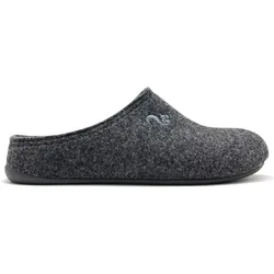 thies Pantoffel PET Slipper (weicher Filz) anthrazitgrau Hausschuhe Damen