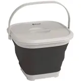 Outwell Collaps Bucket Square Navy Night Eimer mit Deckel, zusammenklappbar, 9l, schwarz