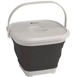 Outwell Collaps Bucket Square Navy Night Eimer mit Deckel, zusammenklappbar, 9l, schwarz
