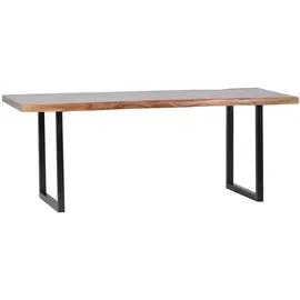 MiaMöbel Esstisch 160 x 90 x 75 cm Dunkelbraun/Braun