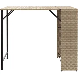vidaXL 5-tlg. Garten-Essgruppe Klappbar Beige Poly Rattan