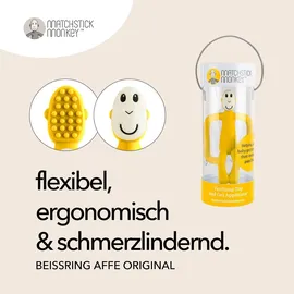 MATCHSTICK MONKEY Beißring Affe Original Gelb