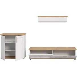 Home Affaire Wohnwand HOME AFFAIRE "Cosenza", sibu lärche nachbildung, B:260cm H:151cm T:40cm, Kastenmöbel-Sets, Wohnwand, Cosenza, Breite: 260 cm, Highboard, Lowboard, Wandboard